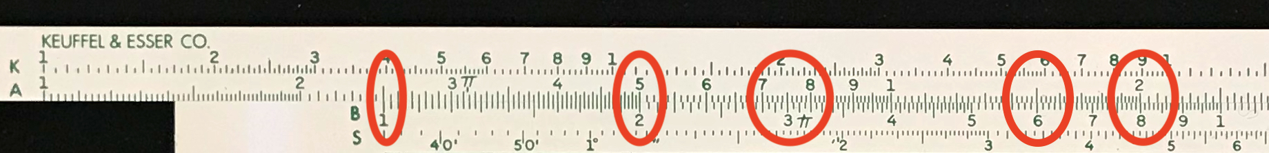 Proportions from a Slide Rule.