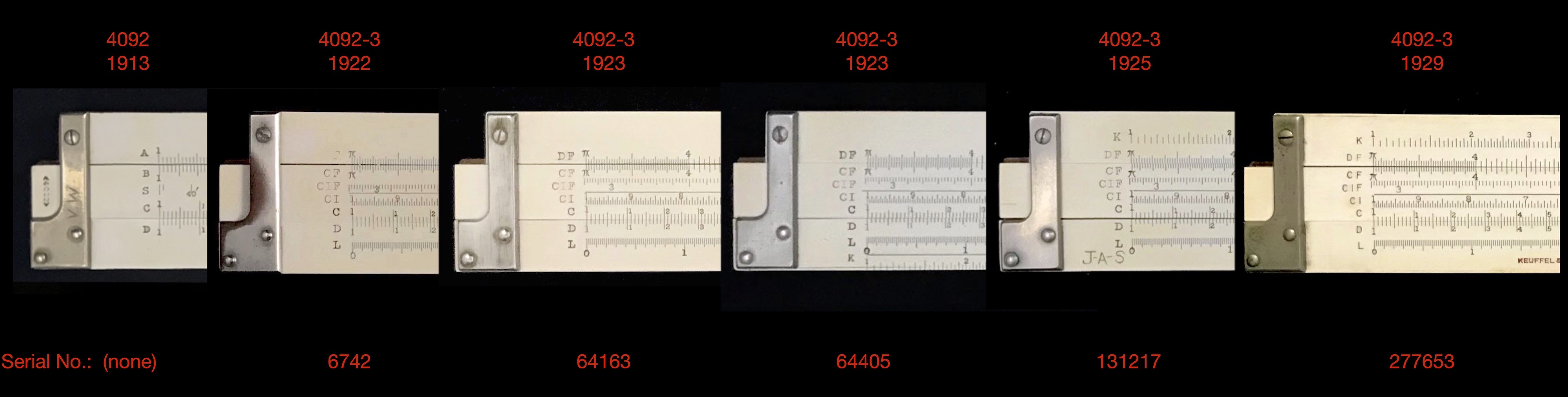 Evolution of the K&E 4092 Front Scales.