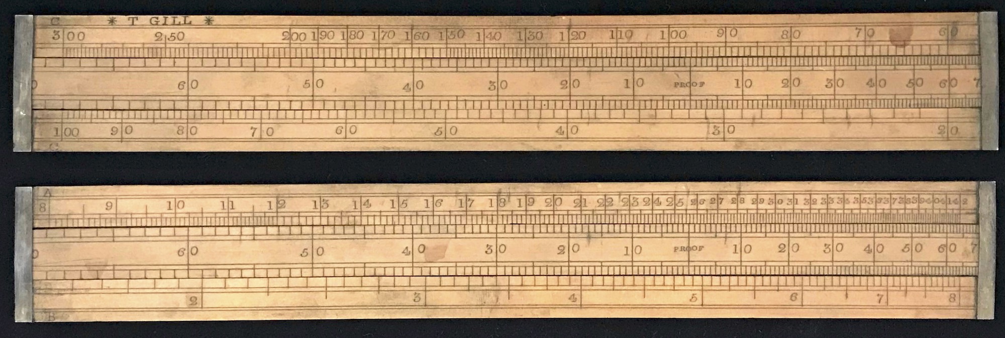 Comparison Slide Rule from the Sikes Hydrometer Set