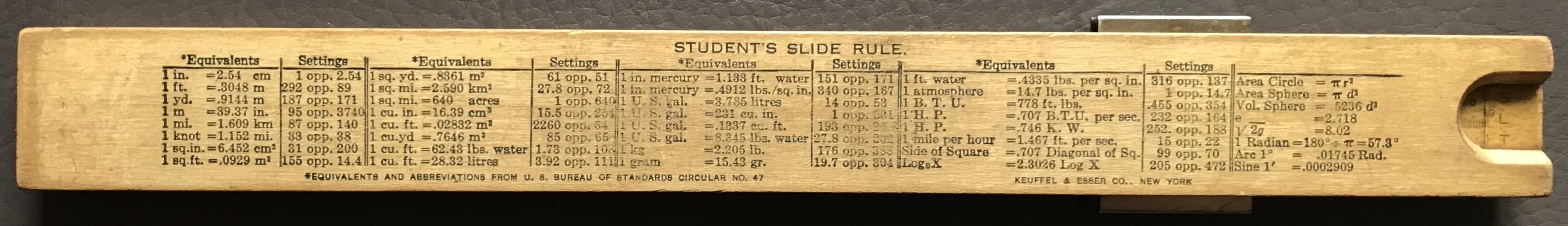 K&E Student’s Rule (back)