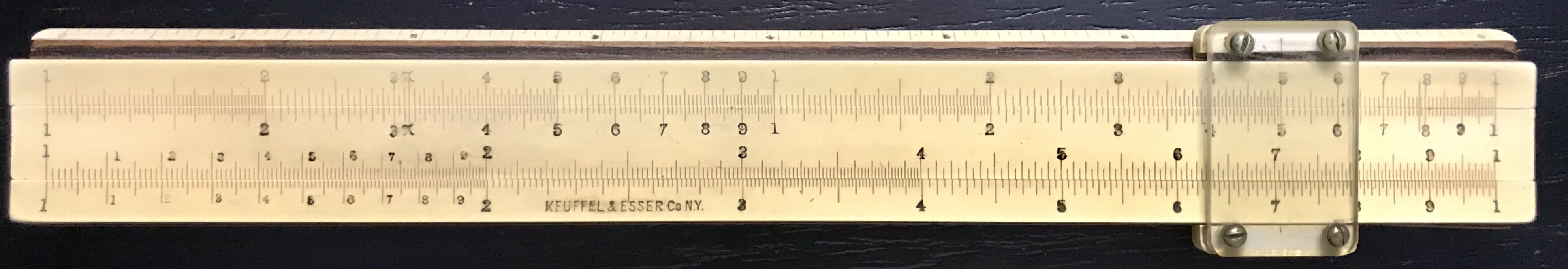 Keuffel and Esser 4035-S 8-inch rule, 1922.