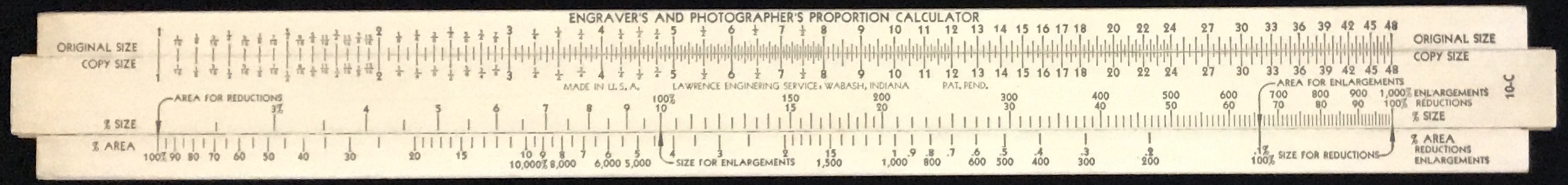Lawrence Engraver’s and Photographer’s Proportion Calculator, c. 1935-38.